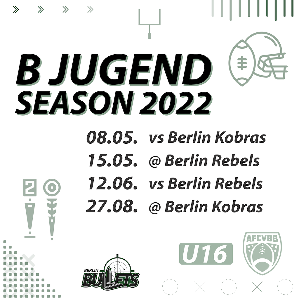 Berlin Bullets B-Jugend Spielplan 2022